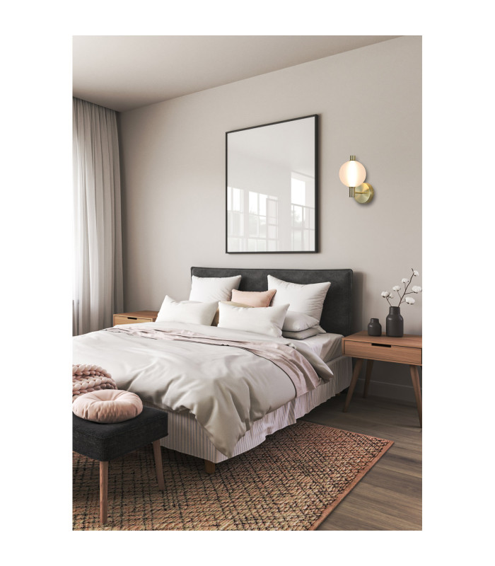 Luminique LED Wall Light Satin Brass Glass-2