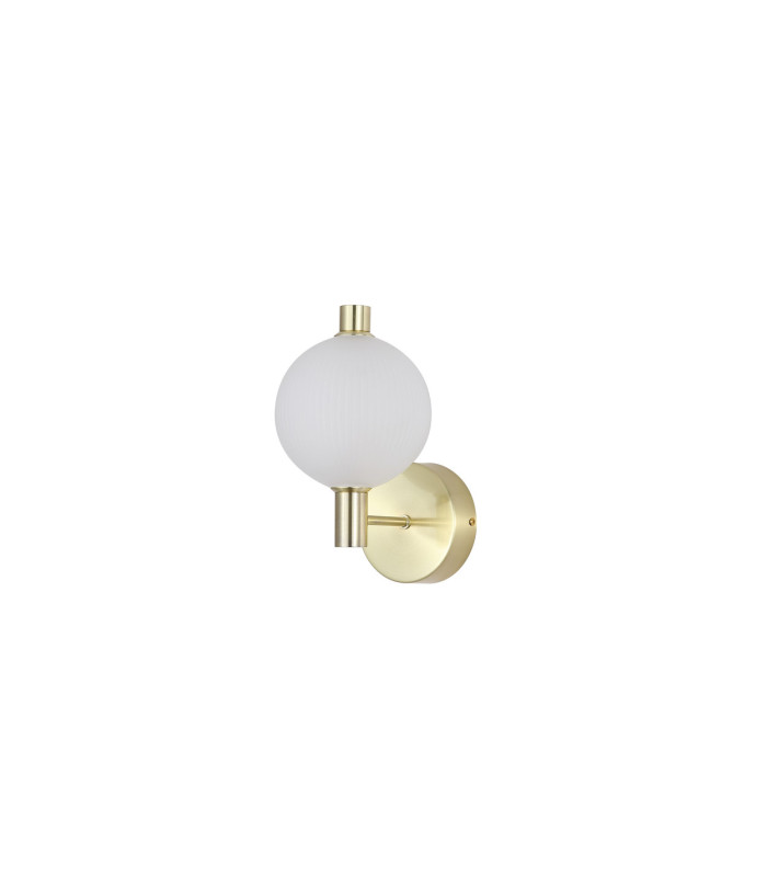 Luminique LED Wall Light Satin Brass Glass-3
