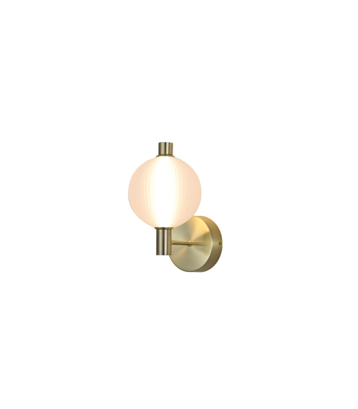 Luminique LED Wall Light Satin Brass Glass-4