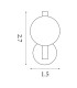 Luminique LED Wall Light Satin Brass Glass-6