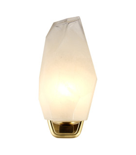 Rocky Wall Light Satin Brass & Glass IP44 x G9-1