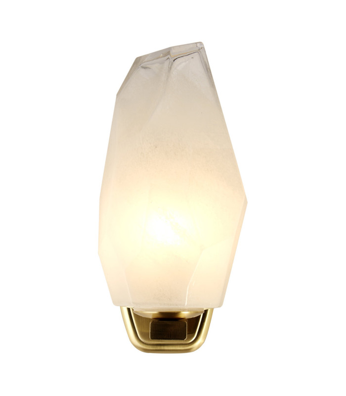 Rocky Wall Light Satin Brass & Glass IP44 x G9-1