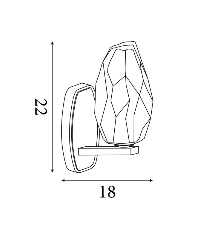 Rocky Wall Light Satin Brass & Glass IP44 x G9-6