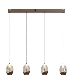 Seeds 4 Light Bar Pendant Lamp Champagne Glass-1