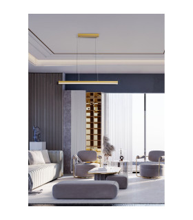 Madeleine LED Bar Pendant Lamp Light Gold-2