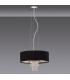Ceiling Pendant with Black Shade 4 Light Polished Chrome, Crystal - 2