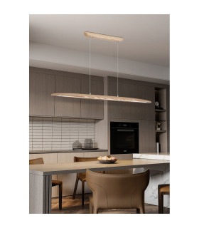 Kenzie LED Bar Pendant Lamp Wood-2