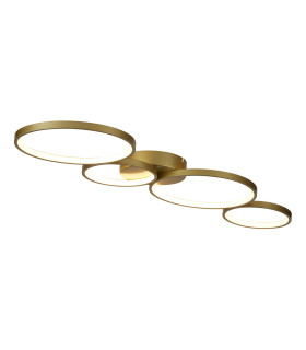 Cirque LED 4 Light Flush Ceiling Light Gold-1