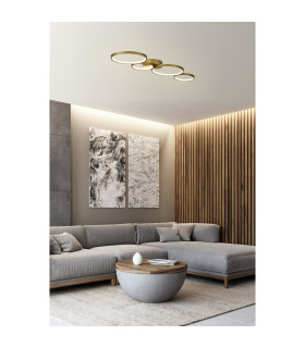 Cirque LED 4 Light Flush Ceiling Light Gold-2