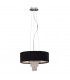 Ceiling Pendant with White Shade 4 Light Polished Chrome, Crystal - 4