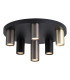 Tubes 6 Light Flush Ceiling Light Black Anodized Bronze Brass 6x GU10-1