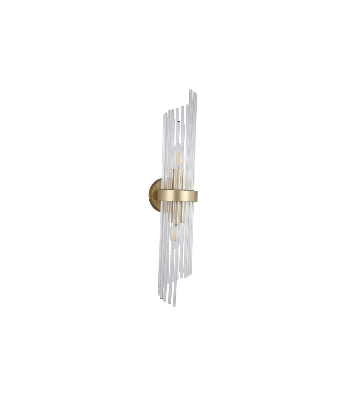 Lara Wall Light Gold & Clear Glass Rods 6x E14-4