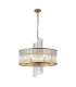 Lara 6 Light Pendant Lamp Gold Clear Glass Rods 1x E27-1