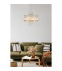 Lara 6 Light Pendant Lamp Gold Clear Glass Rods 1x E27-2