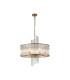 Lara 6 Light Pendant Lamp Gold Clear Glass Rods 1x E27-3