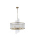 Lara 6 Light Pendant Lamp Gold Clear Glass Rods 1x E27-4