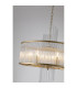 Lara 6 Light Pendant Lamp Gold Clear Glass Rods 1x E27-5