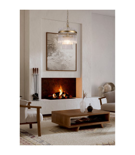 Lara Pendant Lamp Gold Clear Glass Rods 3x E14-2