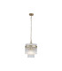 Lara Pendant Lamp Gold Clear Glass Rods 3x E14-3
