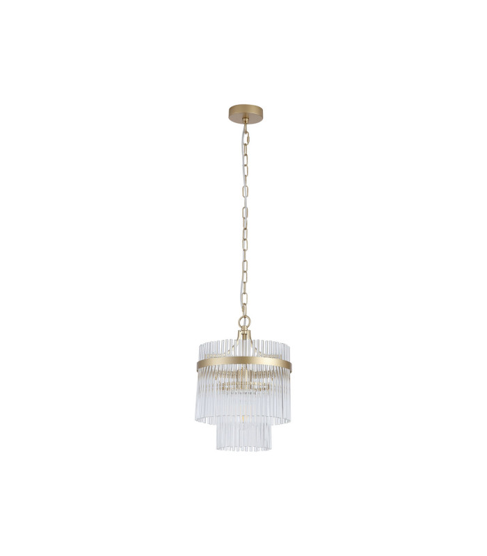 Lara Pendant Lamp Gold Clear Glass Rods 3x E14-4