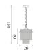Lara Pendant Lamp Gold Clear Glass Rods 3x E14-6