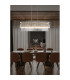 Lara 8 Light Oval Pendant Lamp Gold & Clear Glass Rods 5x E27-2