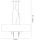 Ceiling Pendant with White Shade 6 Light Polished Chrome, Crystal - 3