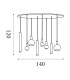 Lyon 8 Light Multi Drop Pendant Lamp & Amber Glass 4x-6
