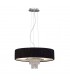 Ceiling Pendant with White Shade 6 Light Polished Chrome, Crystal - 4