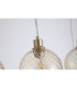 Radiance 6 Light Multi Drop Pendant Lamp Gold & Champagne Glass 3x E27-5