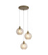 Radiance 3 Light Multi Drop Pendant Lamp Gold & Champagne Glass 4x E27-1