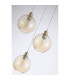 Radiance 3 Light Multi Drop Pendant Lamp Gold & Champagne Glass 4x E27-5