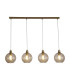 Radiance 4 Light Bar Pendant Lamp Gold & Champagne Glass 1x E27-3