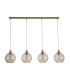 Radiance 4 Light Bar Pendant Lamp Gold & Champagne Glass 1x E27-4