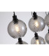 Radiance 6 Light Multi Drop Pendant Lamp Black & Smoked Glass 1x E27-5