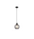 Radiance Dome Pendant Lamp Black & Smoked Glass 3x E27-3