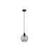 Radiance Dome Pendant Lamp Black & Smoked Glass 3x E27-4