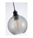 Radiance Dome Pendant Lamp Black & Smoked Glass 3x E27-5
