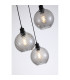 Radiance 3 Light Multi Drop Pendant Lamp Black & Smoked Glass 4x E27-5