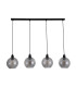 Radiance 4 Light Bar Pendant Lamp Black & Smoked Glass 3x E27-4