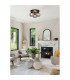 Radiance 3 Light Flush Ceiling Light Black & Smoked Glass 5x E14-2