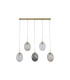 Whirl 5 Light Bar Pendant Lamp Satin Brass Multied Glass 1x E14-4