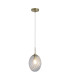 Whirl Pendant Lamp Satin Brass Clear Glass 1x E14-1