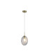 Whirl Pendant Lamp Satin Brass Clear Glass 1x E14-3