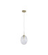Whirl Pendant Lamp Satin Brass Clear Glass 1x E14-4