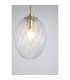 Whirl Pendant Lamp Satin Brass Clear Glass 1x E14-5
