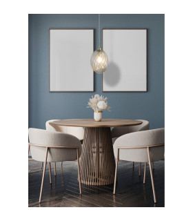 Whirl Pendant Lamp Satin Brass Champagne Glass 1x E14-2