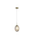Whirl Pendant Lamp Satin Brass Champagne Glass 1x E14-3
