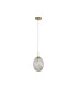 Whirl Pendant Lamp Satin Brass Champagne Glass 1x E14-4