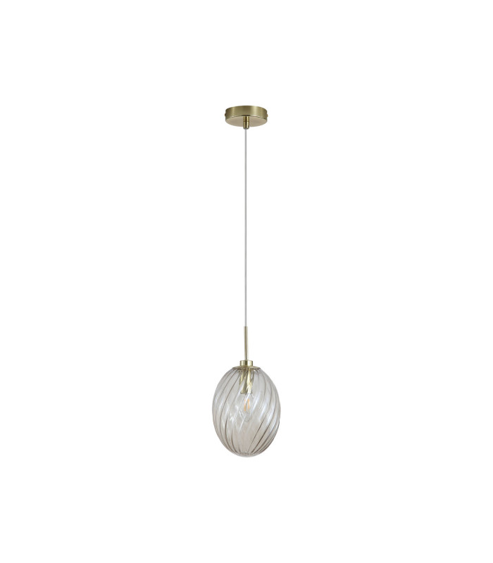Whirl Pendant Lamp Satin Brass Champagne Glass 1x E14-4